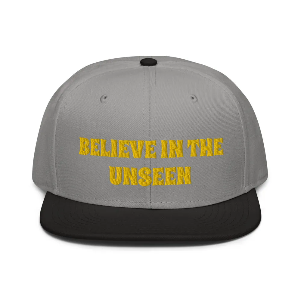 Snapback Hat "1052-0101 Believe In The Unseen (Yellow Logo)"