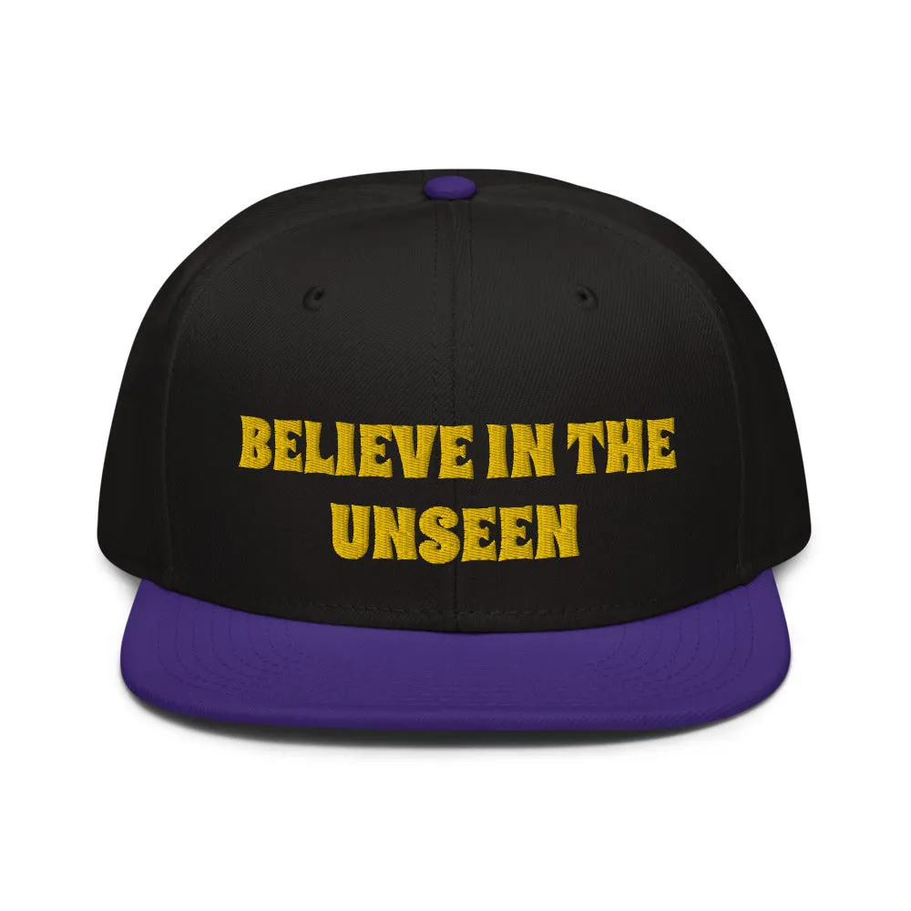 Snapback Hat "1052-0101 Believe In The Unseen (Yellow Logo)"