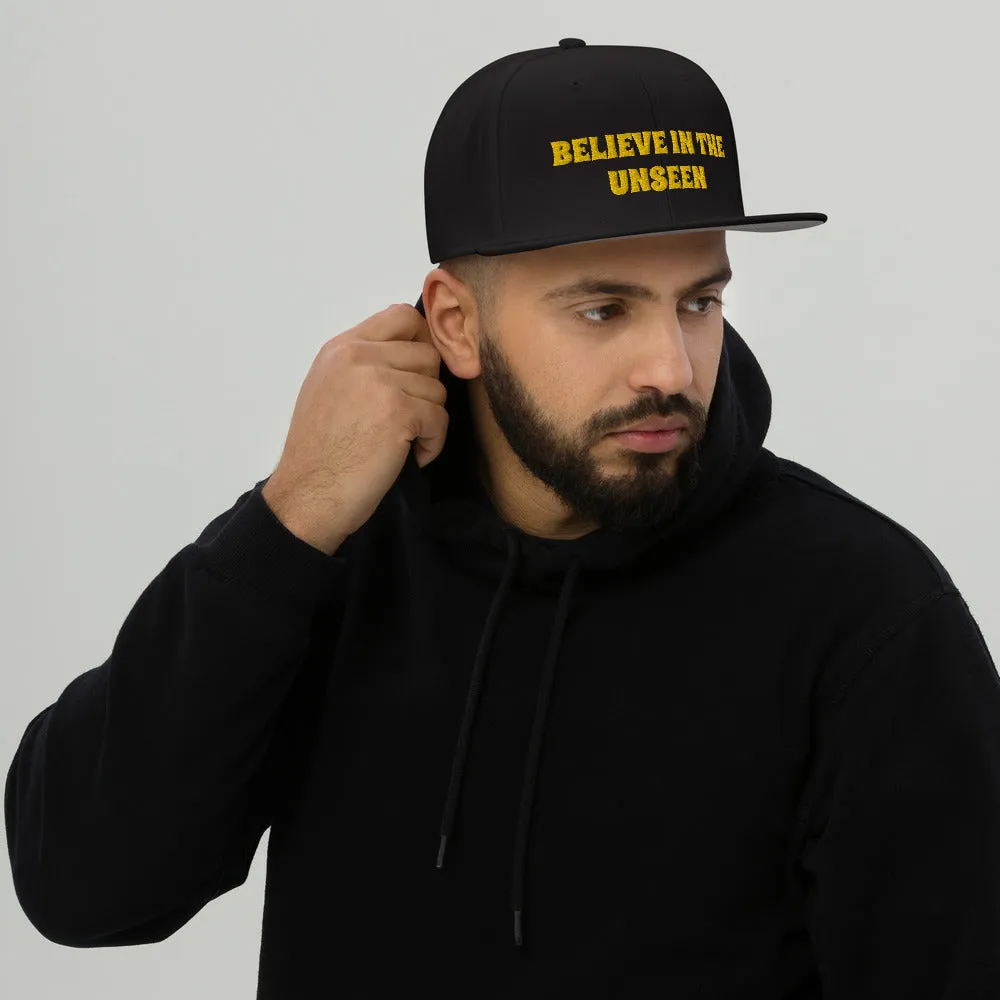 Snapback Hat "1052-0101 Believe In The Unseen (Yellow Logo)"