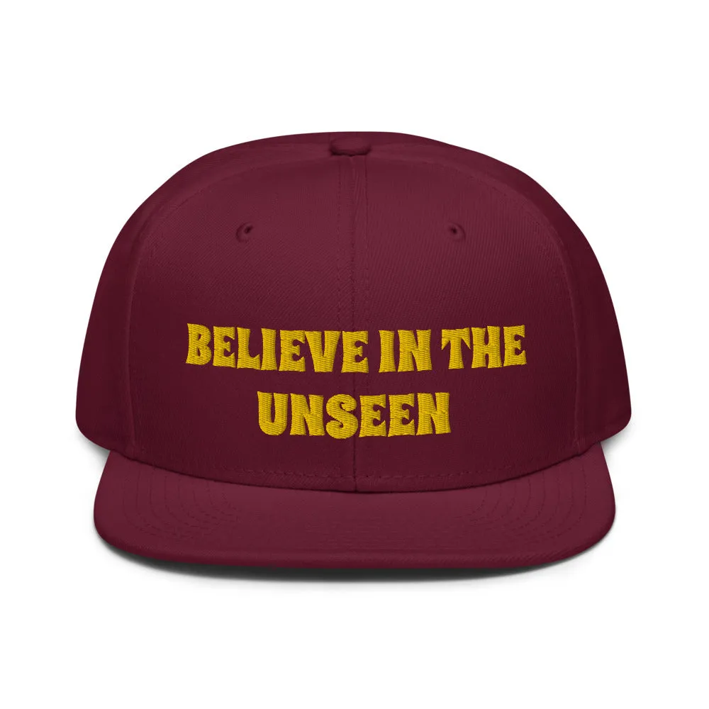 Snapback Hat "1052-0101 Believe In The Unseen (Yellow Logo)"