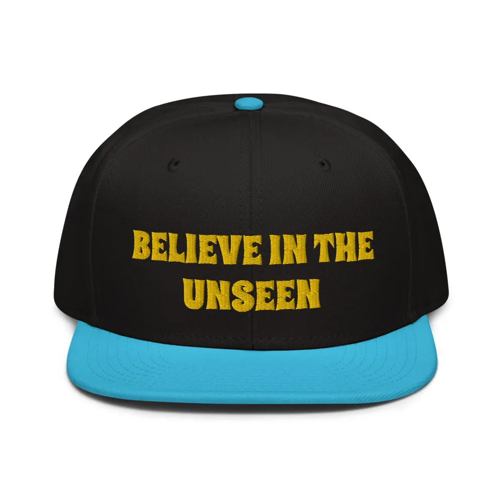 Snapback Hat "1052-0101 Believe In The Unseen (Yellow Logo)"