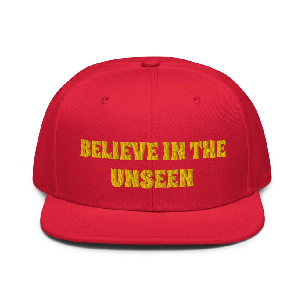 Snapback Hat "1052-0101 Believe In The Unseen (Yellow Logo)"