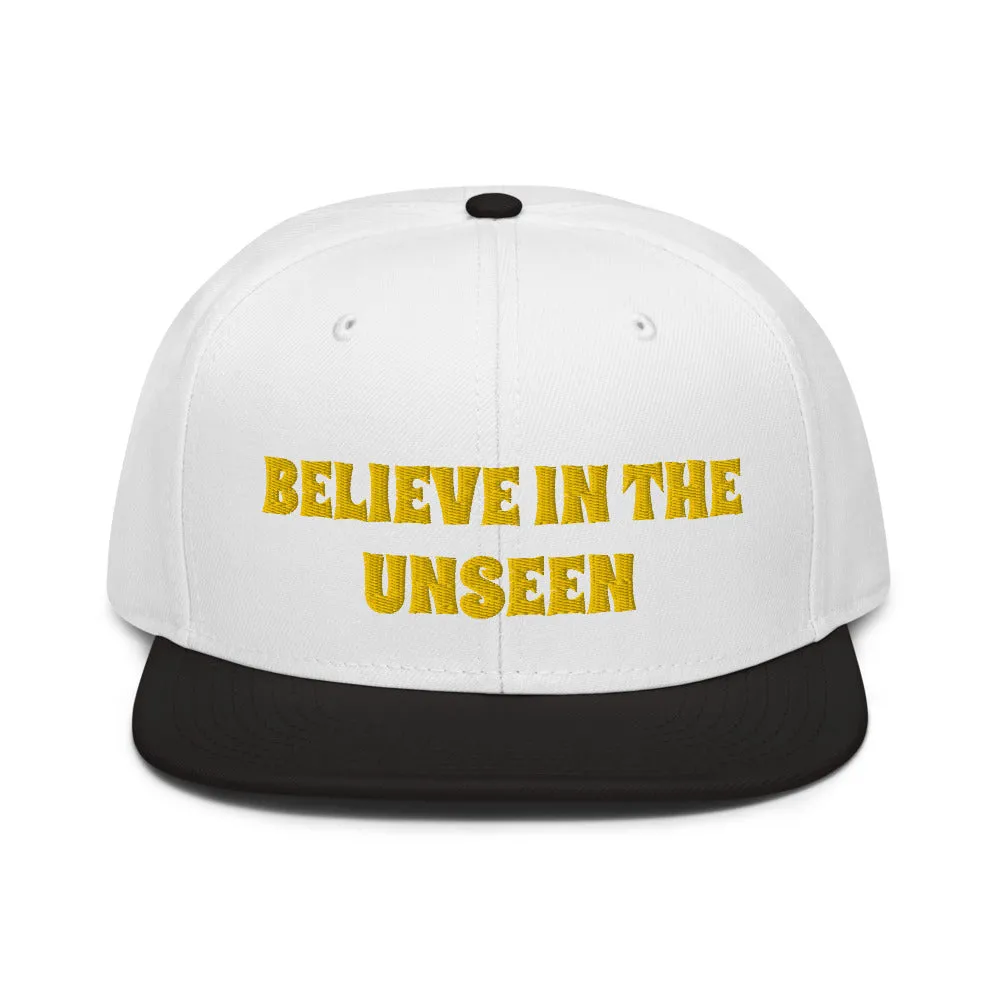 Snapback Hat "1052-0101 Believe In The Unseen (Yellow Logo)"