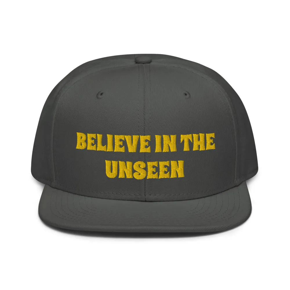 Snapback Hat "1052-0101 Believe In The Unseen (Yellow Logo)"
