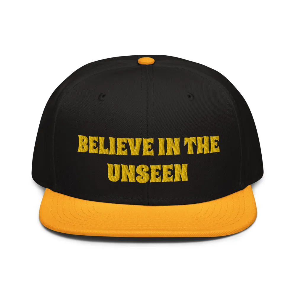Snapback Hat "1052-0101 Believe In The Unseen (Yellow Logo)"