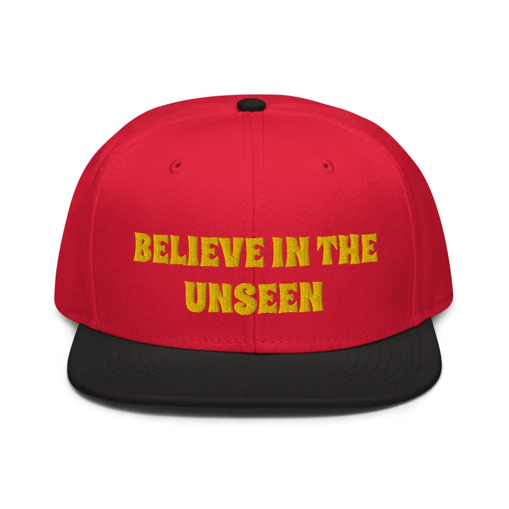 Snapback Hat "1052-0101 Believe In The Unseen (Yellow Logo)"