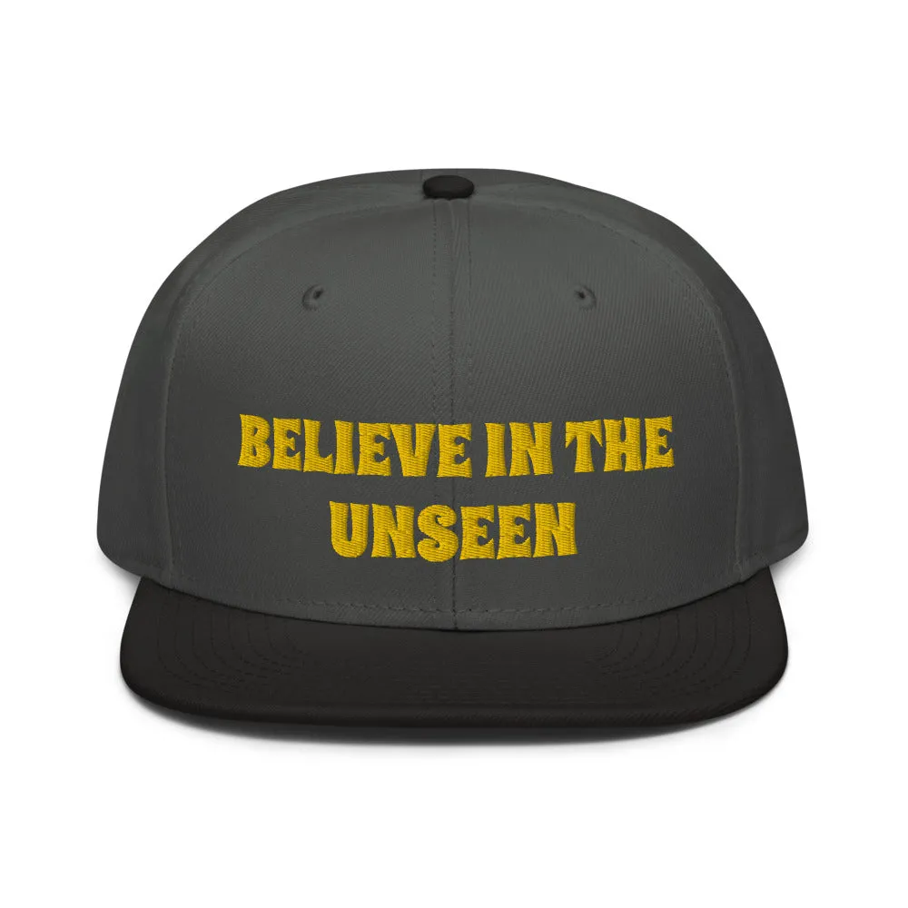 Snapback Hat "1052-0101 Believe In The Unseen (Yellow Logo)"