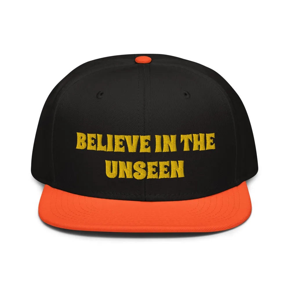 Snapback Hat "1052-0101 Believe In The Unseen (Yellow Logo)"