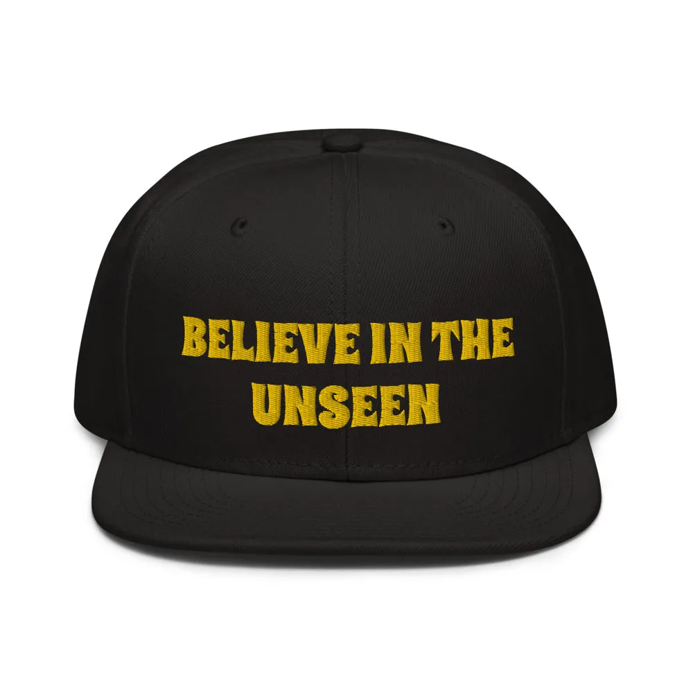 Snapback Hat "1052-0101 Believe In The Unseen (Yellow Logo)"