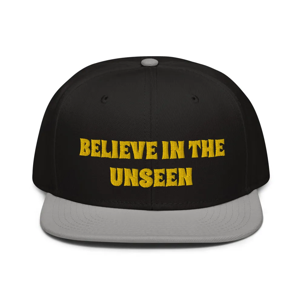Snapback Hat "1052-0101 Believe In The Unseen (Yellow Logo)"