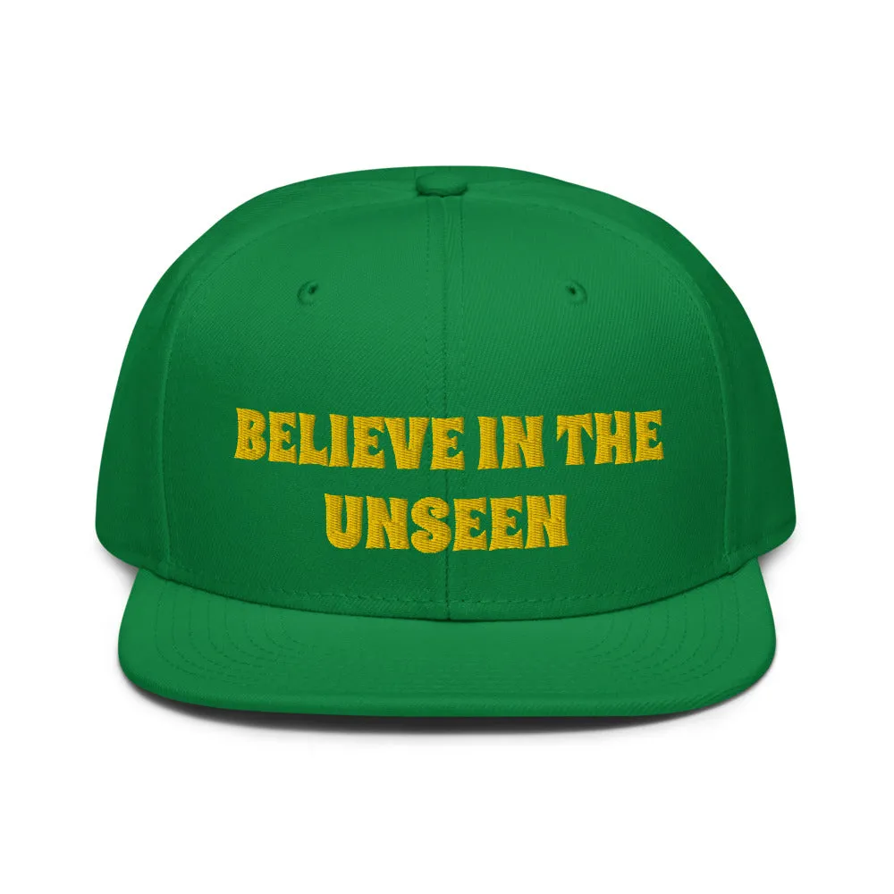 Snapback Hat "1052-0101 Believe In The Unseen (Yellow Logo)"