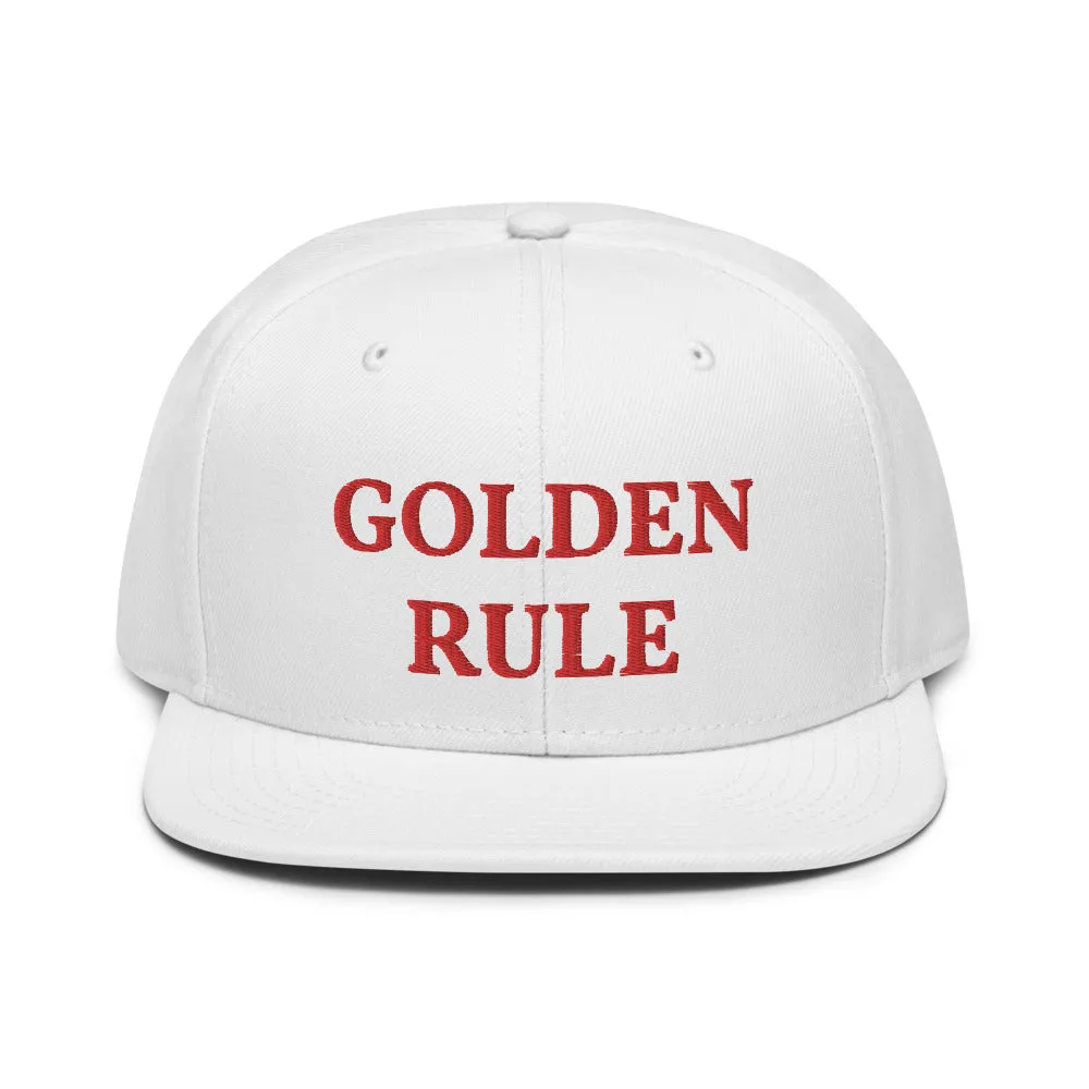 Snapback Hat "2052-0021 Golden Rule (Red Logo)"