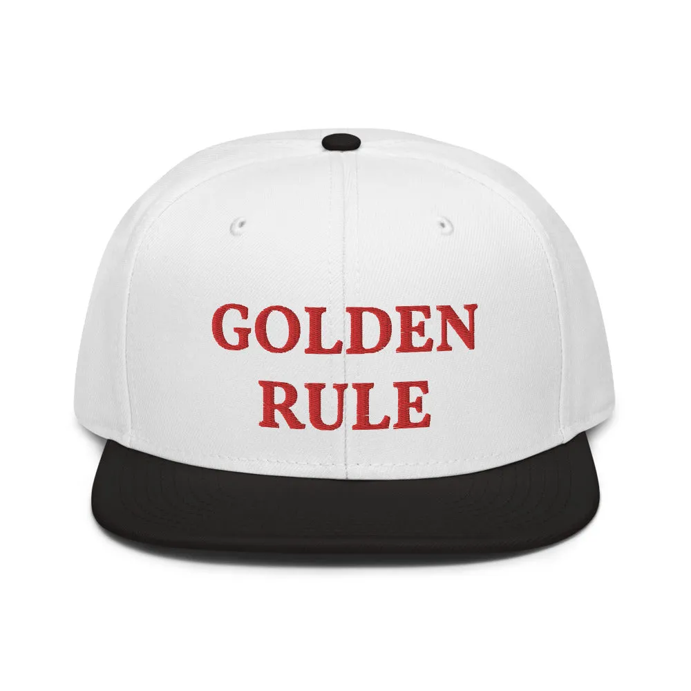 Snapback Hat "2052-0021 Golden Rule (Red Logo)"