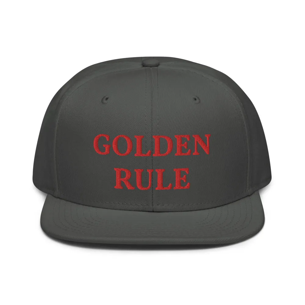 Snapback Hat "2052-0021 Golden Rule (Red Logo)"