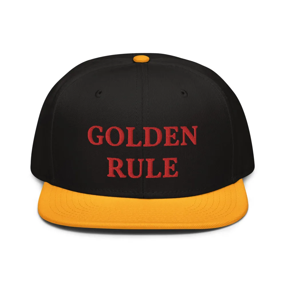 Snapback Hat "2052-0021 Golden Rule (Red Logo)"