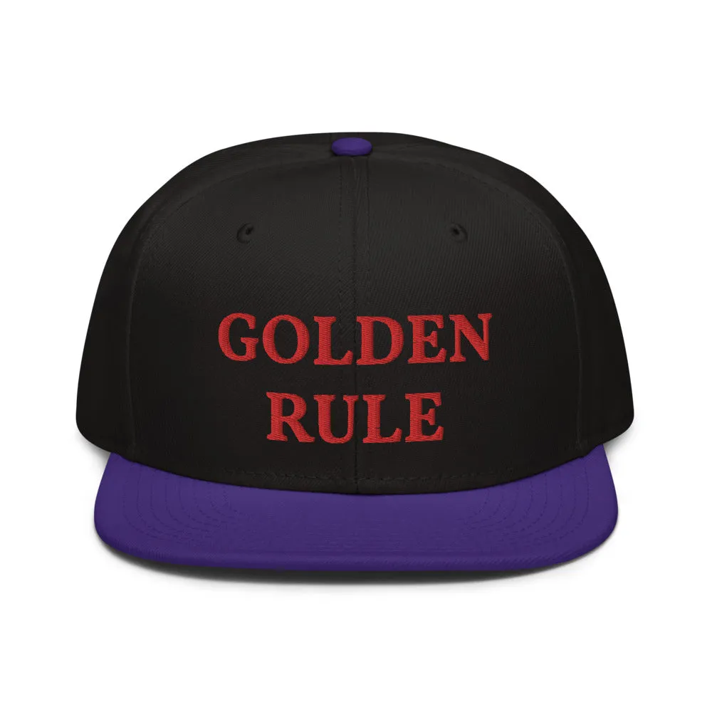 Snapback Hat "2052-0021 Golden Rule (Red Logo)"