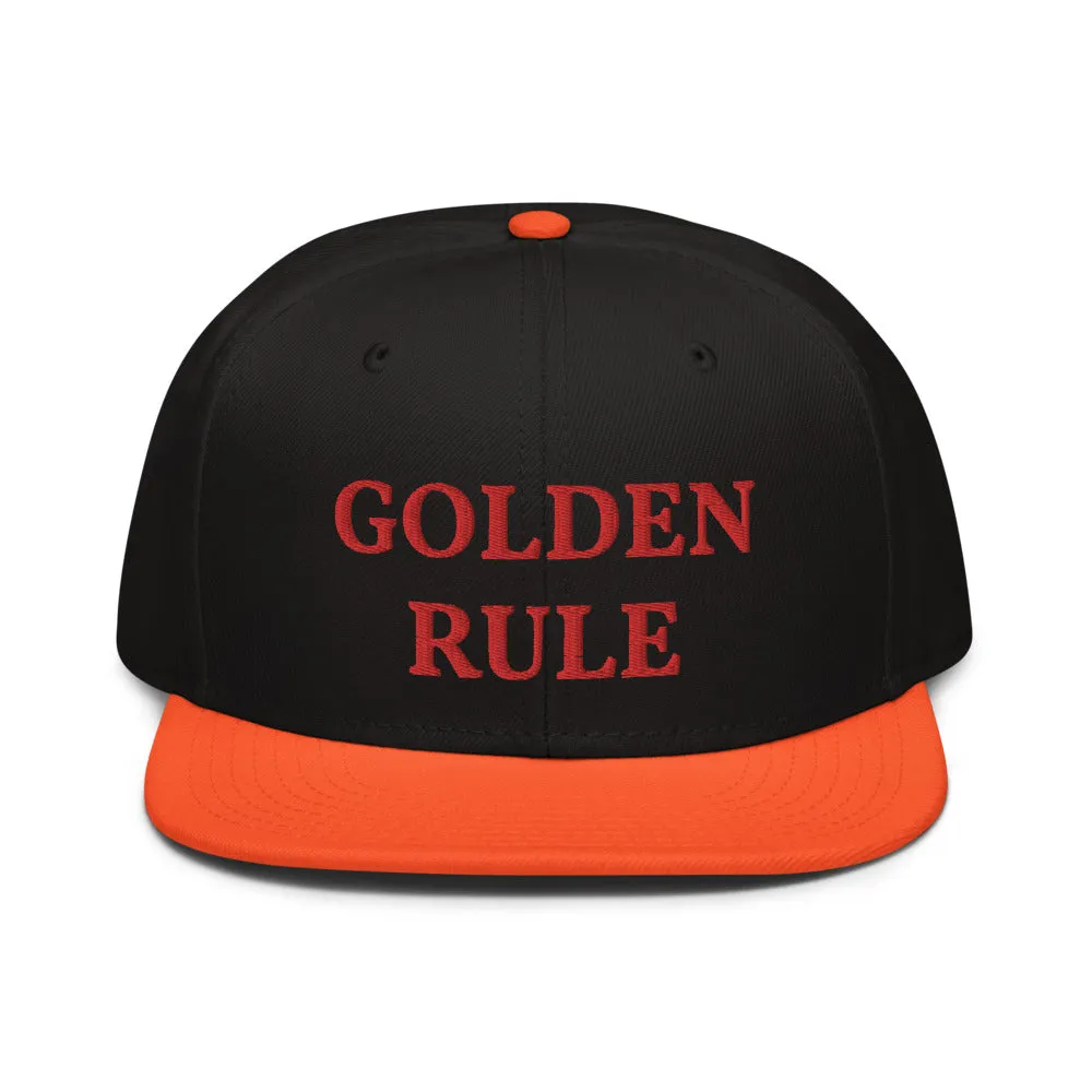 Snapback Hat "2052-0021 Golden Rule (Red Logo)"