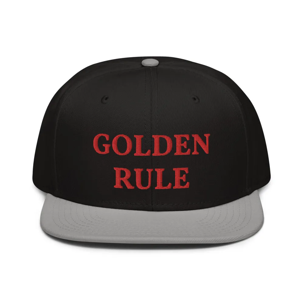 Snapback Hat "2052-0021 Golden Rule (Red Logo)"