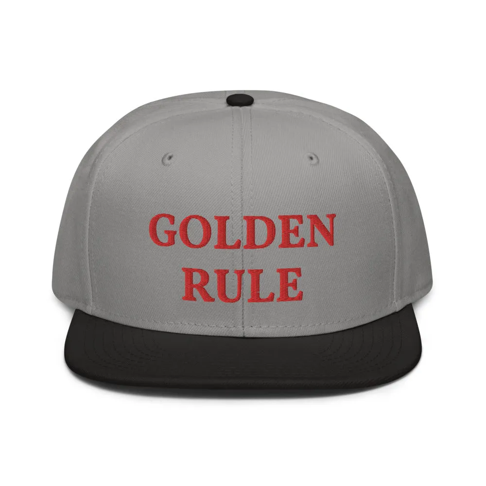 Snapback Hat "2052-0021 Golden Rule (Red Logo)"