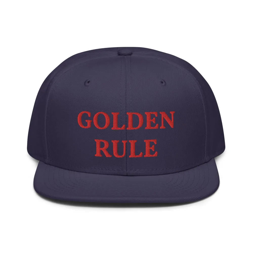 Snapback Hat "2052-0021 Golden Rule (Red Logo)"