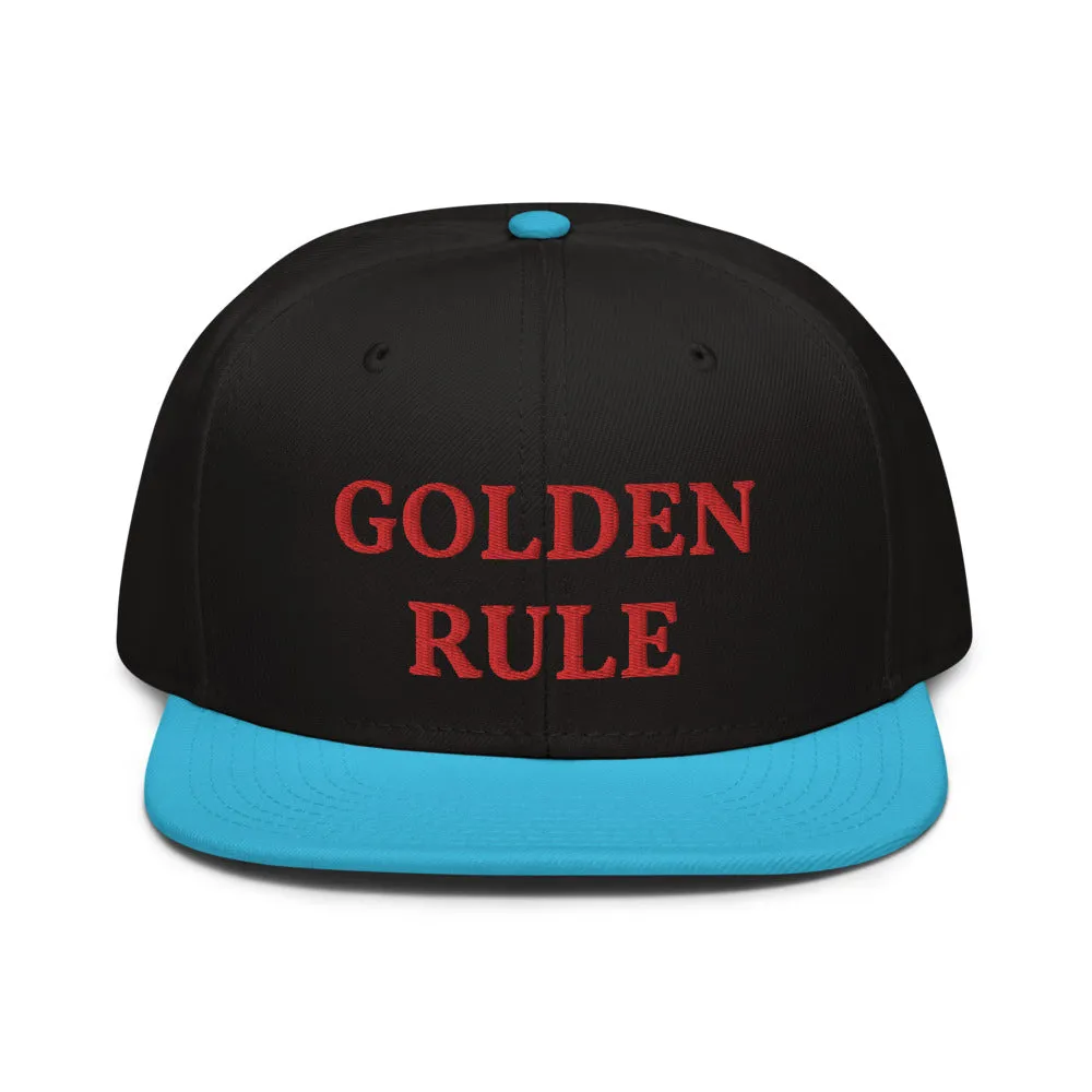 Snapback Hat "2052-0021 Golden Rule (Red Logo)"