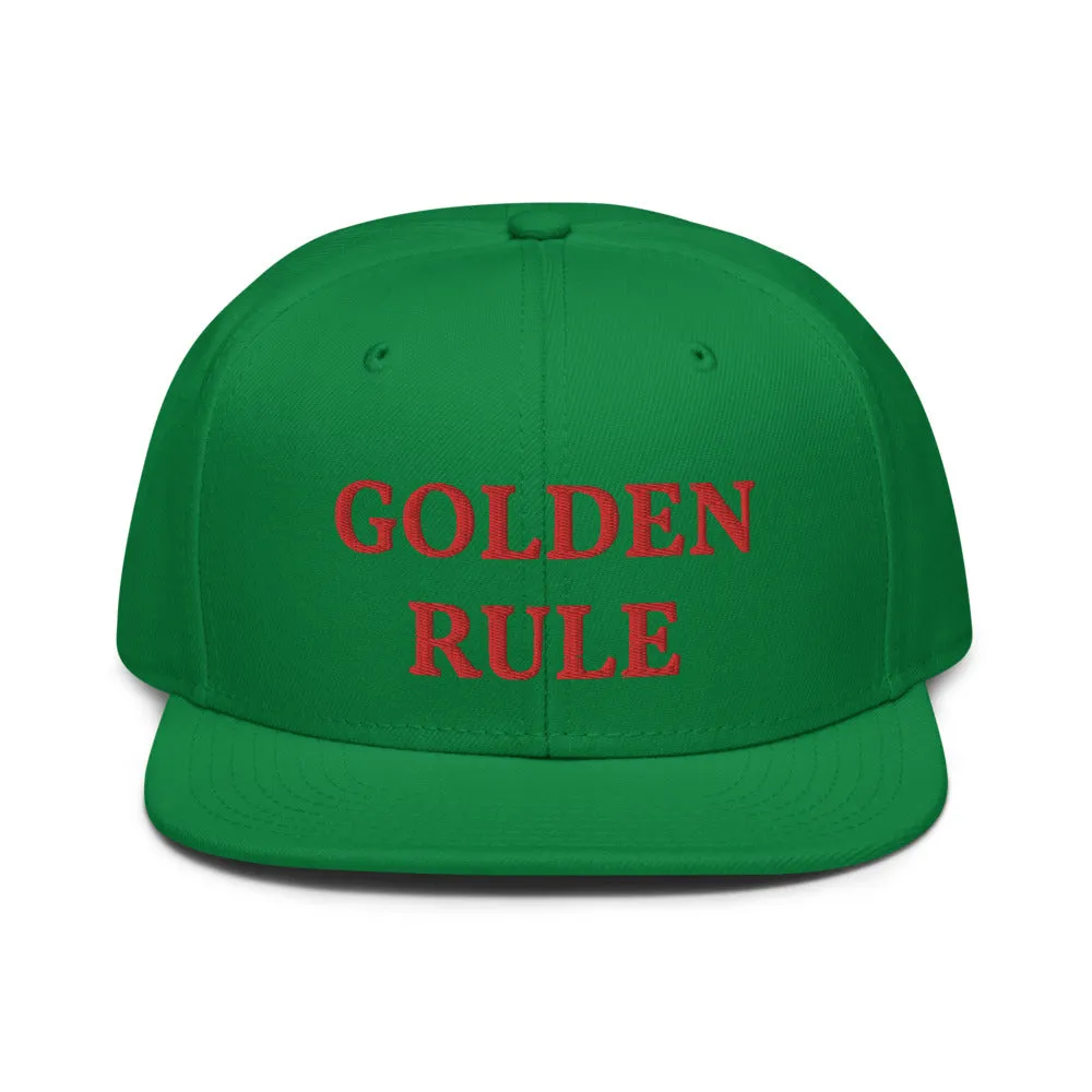 Snapback Hat "2052-0021 Golden Rule (Red Logo)"