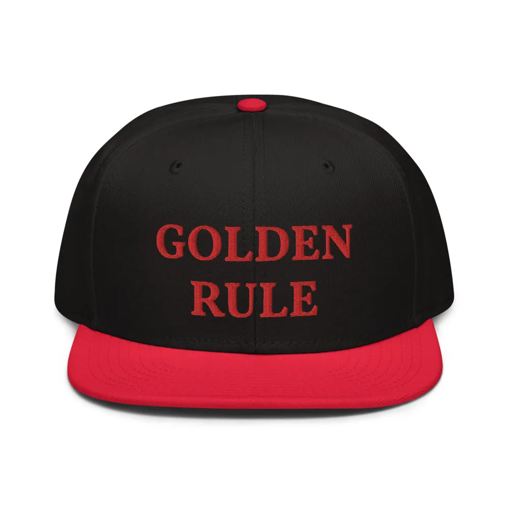 Snapback Hat "2052-0021 Golden Rule (Red Logo)"