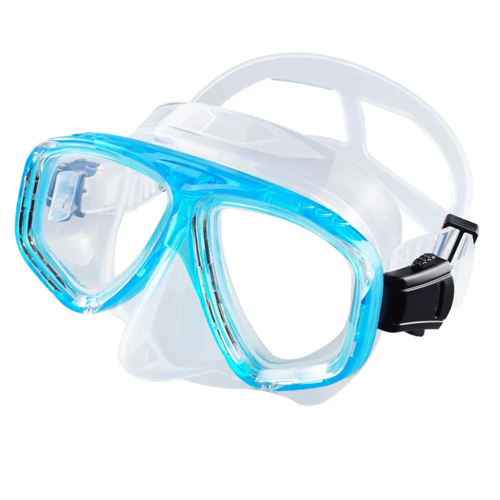 Snorkel Mask with Wide View Tempered Glass Lens