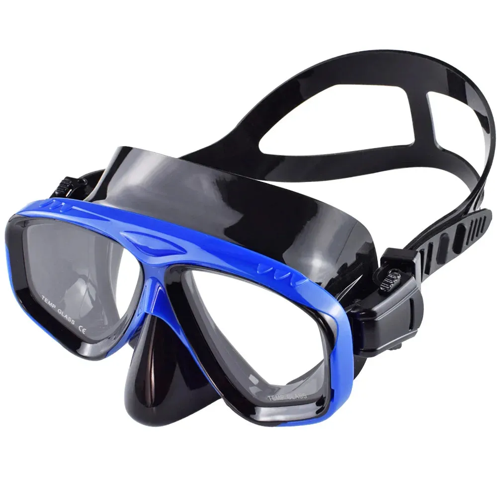 Snorkel Mask with Wide View Tempered Glass Lens