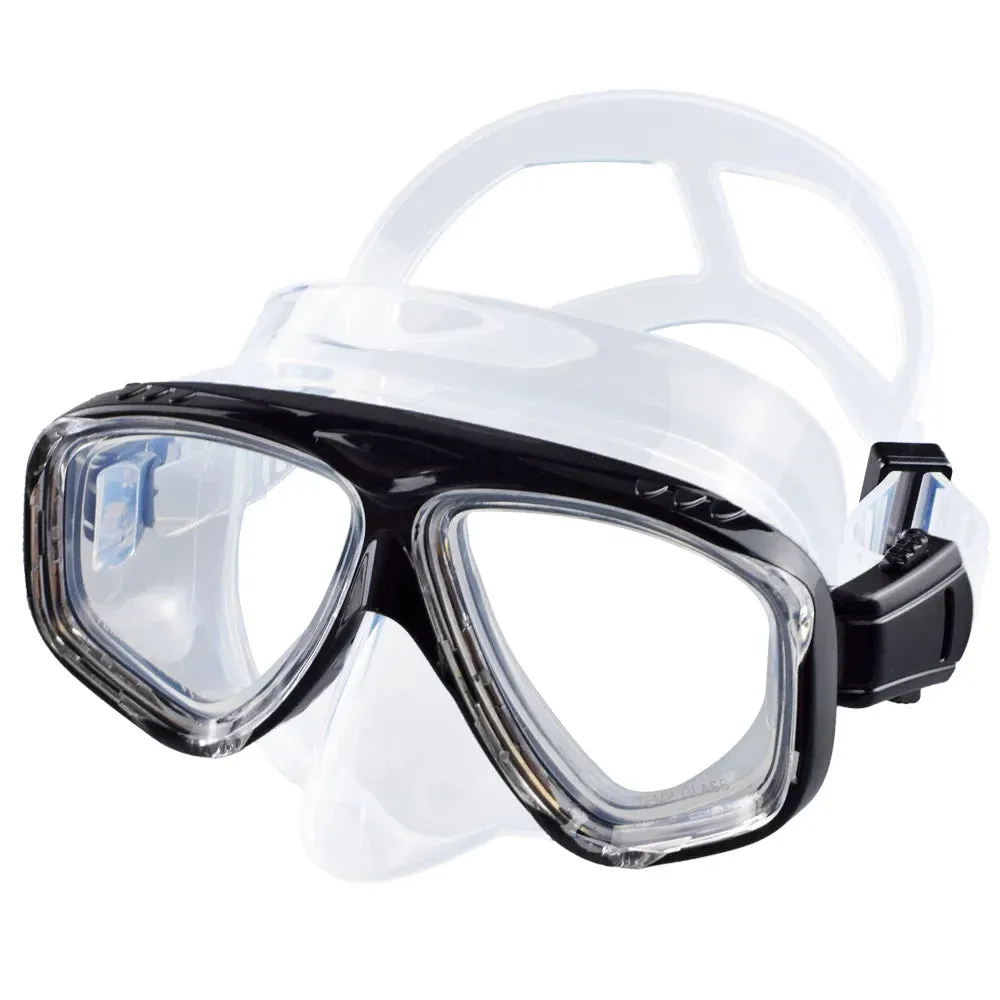 Snorkel Mask with Wide View Tempered Glass Lens