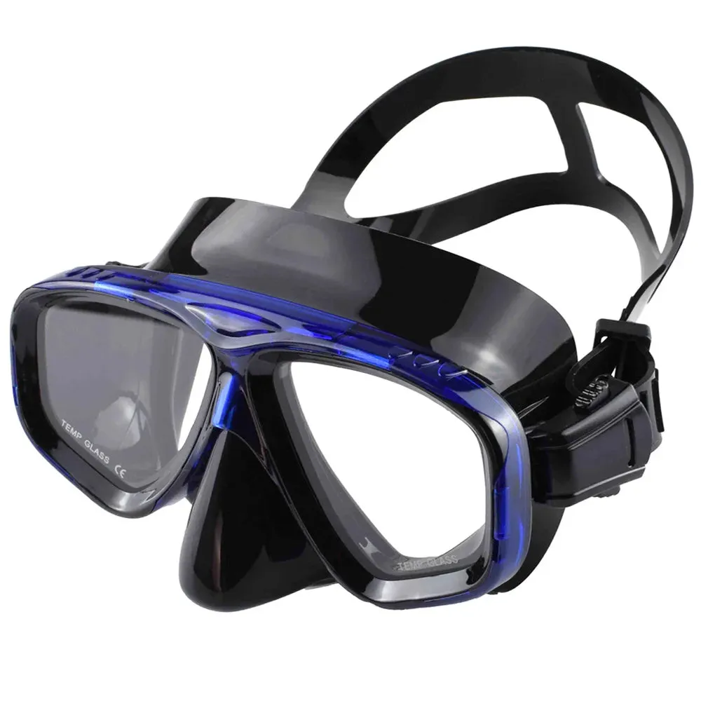 Snorkel Mask with Wide View Tempered Glass Lens