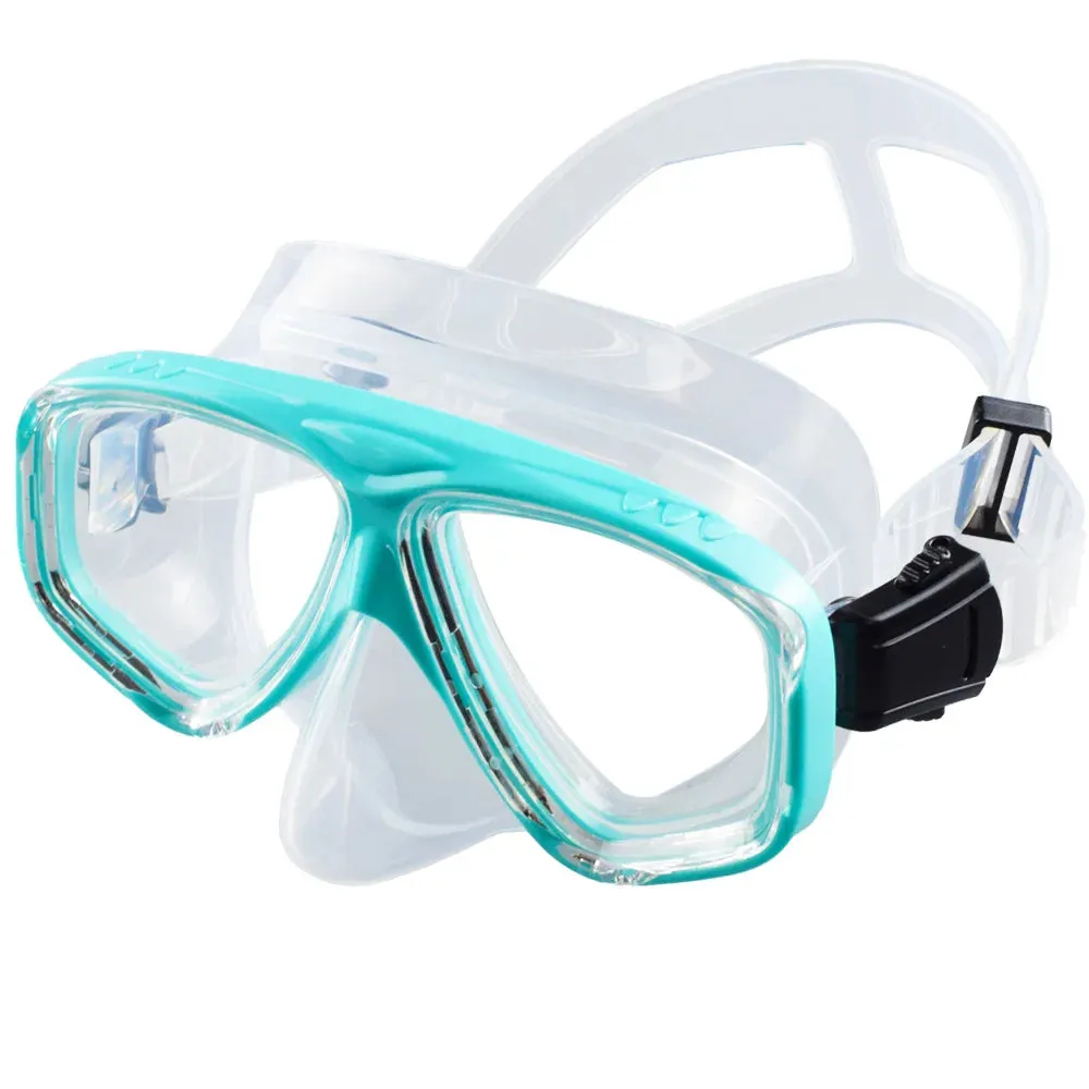 Snorkel Mask with Wide View Tempered Glass Lens