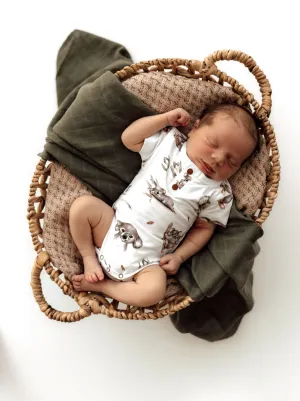 Snuggle Hunny Organic Short Sleeve Bodysuit - Koala