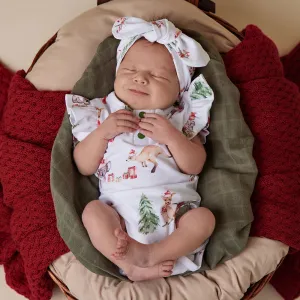 Snuggle Hunny Short Sleeve Organic Bodysuit with Frill - Kangas & Koalas
