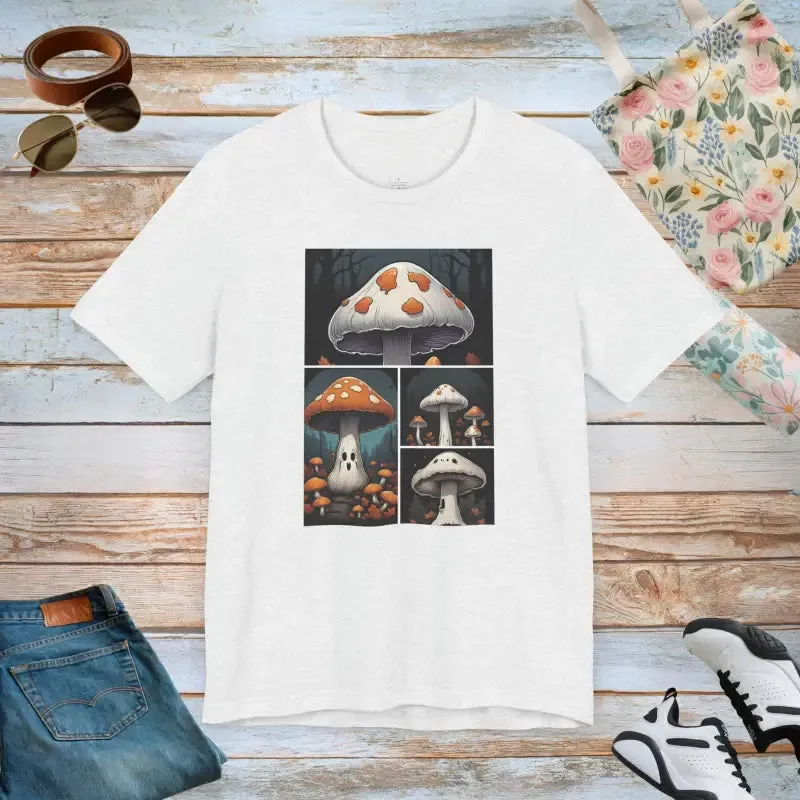 Spooky Forest Mushrooms Unisex Tee for Halloween Magic