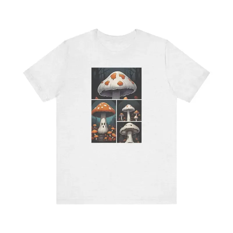 Spooky Forest Mushrooms Unisex Tee for Halloween Magic