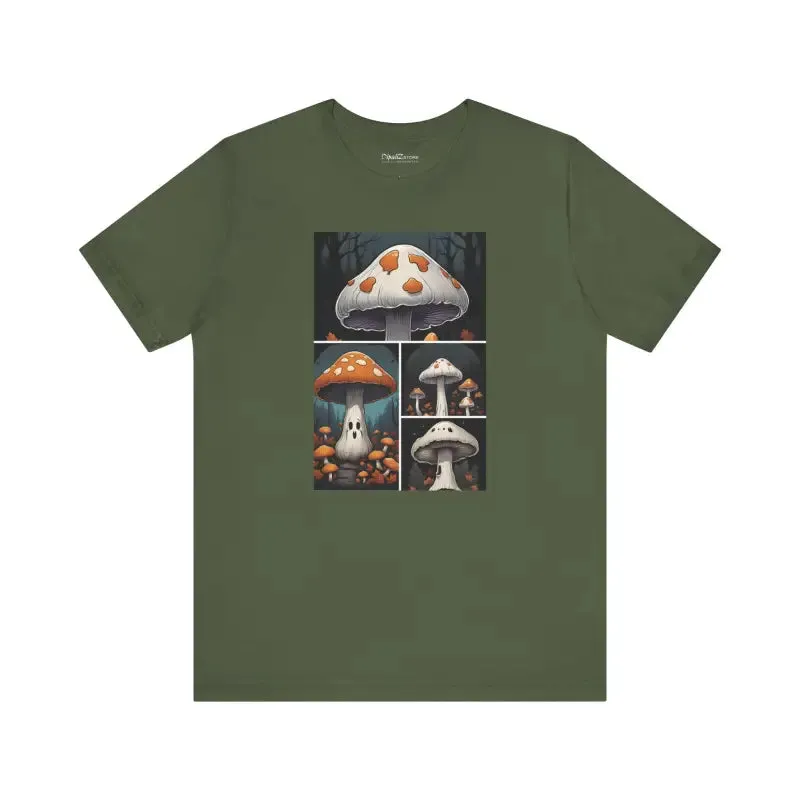 Spooky Forest Mushrooms Unisex Tee for Halloween Magic