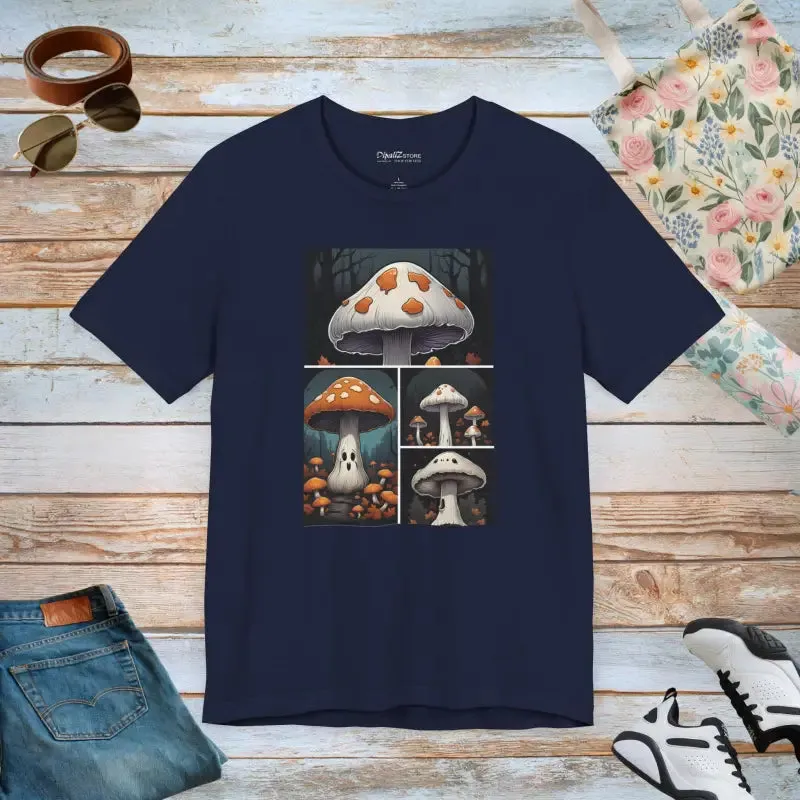 Spooky Forest Mushrooms Unisex Tee for Halloween Magic