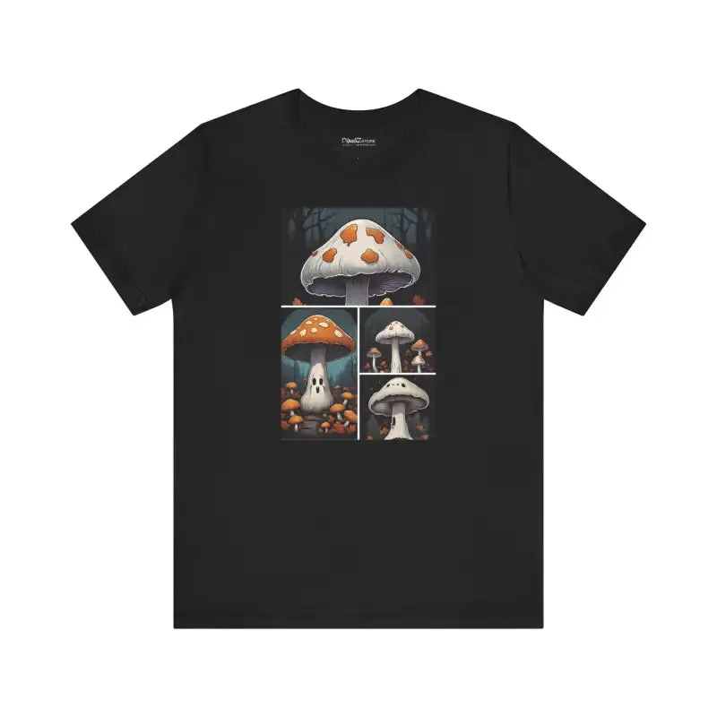 Spooky Forest Mushrooms Unisex Tee for Halloween Magic