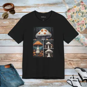 Spooky Forest Mushrooms Unisex Tee for Halloween Magic