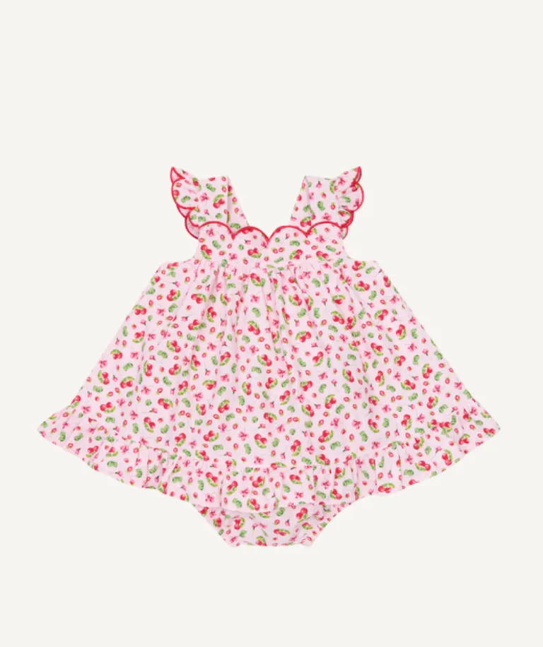 SS25 Deolinda - Cherry Print Dress and Bloomer