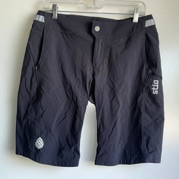 STIO OPR 11.5&quot; Mountain Biking Shorts Dark Gray Women's Size 8