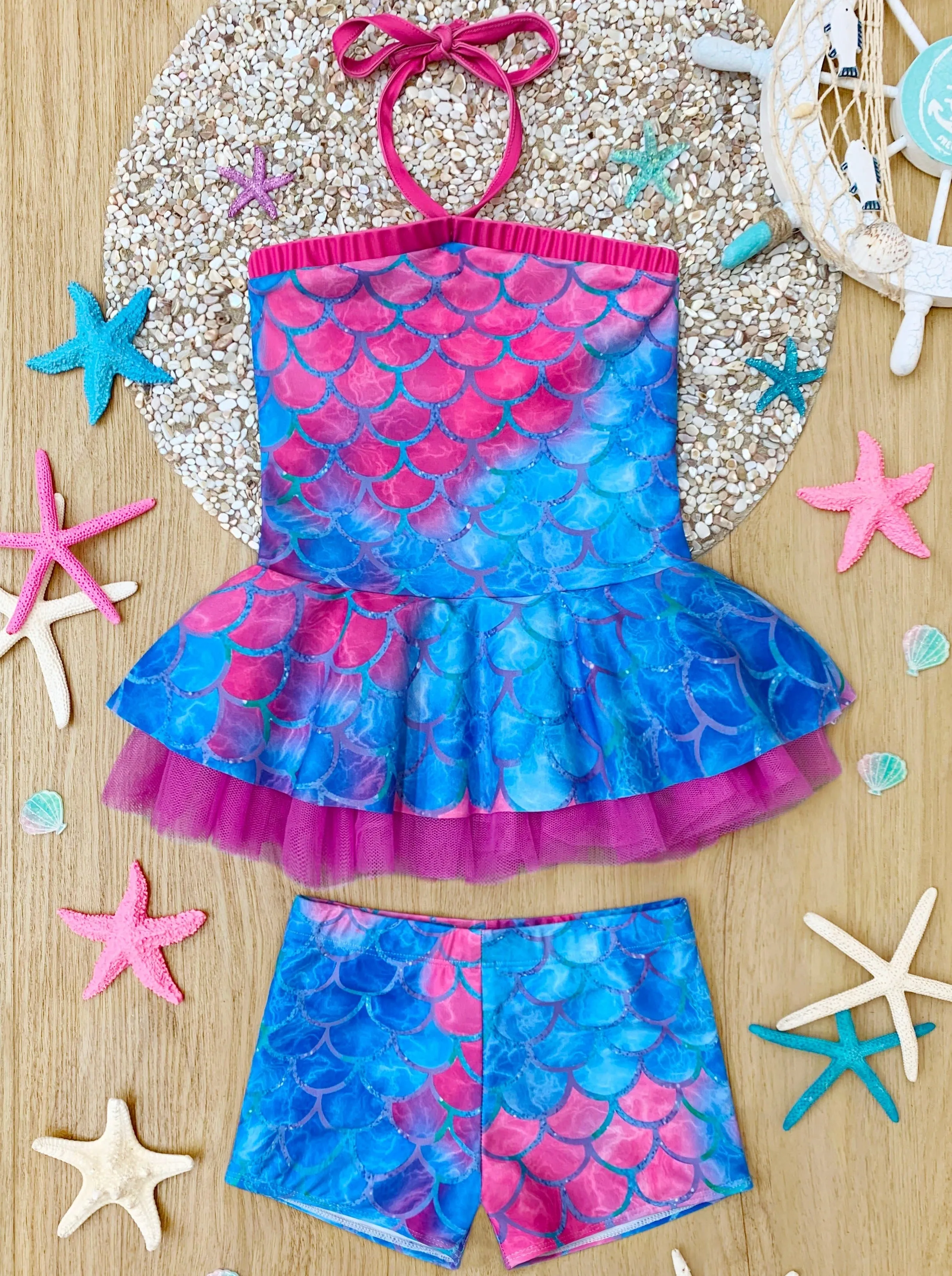 Swim With Mermaids Tulle Two Piece Swimsuit
