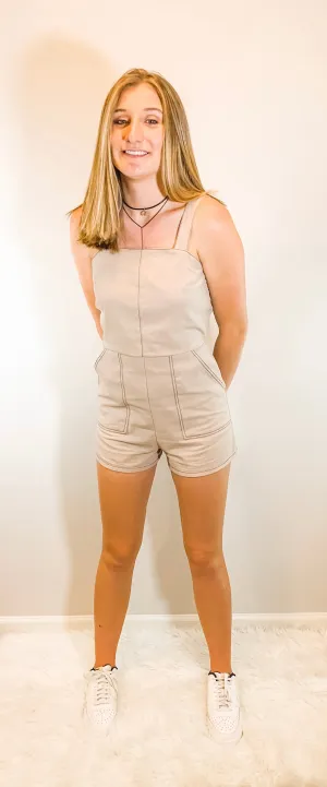 Taupe Romper