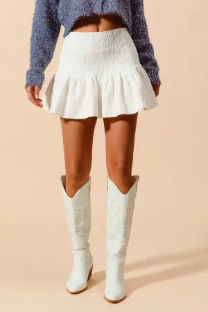 Textured Mini Balloon Skort