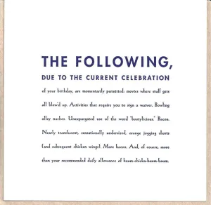 The Following Birthday Card