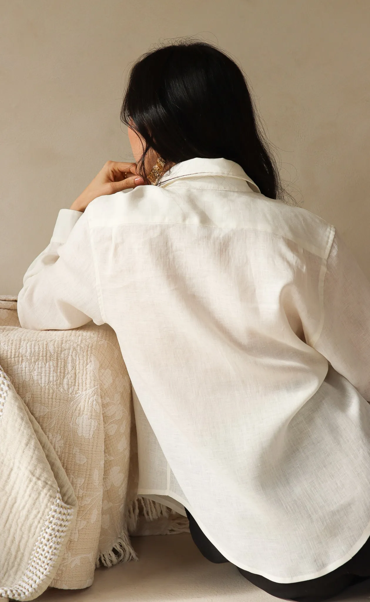 The Friend - Proper Fit - Cream 100% Linen