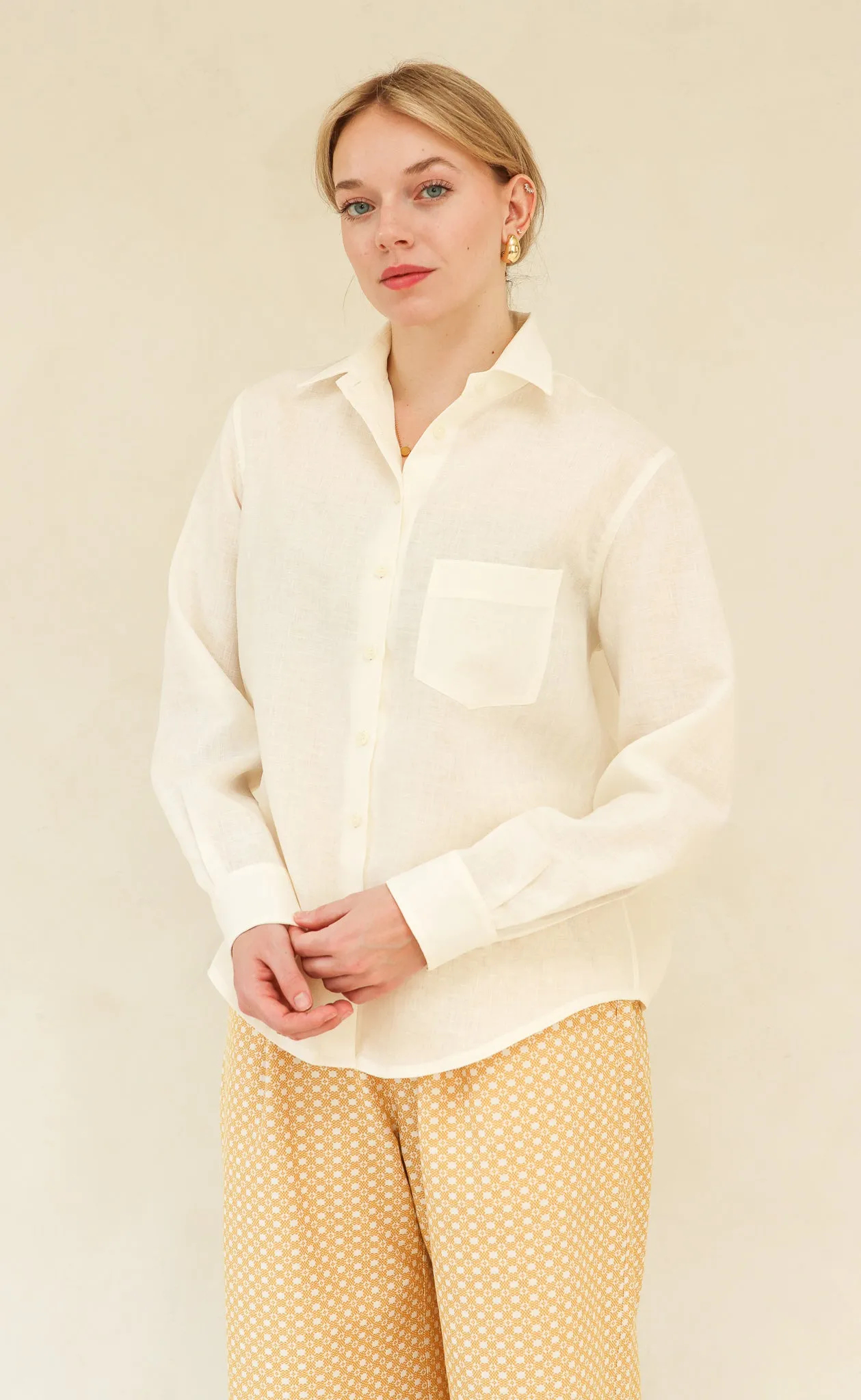 The Friend - Proper Fit - Cream 100% Linen