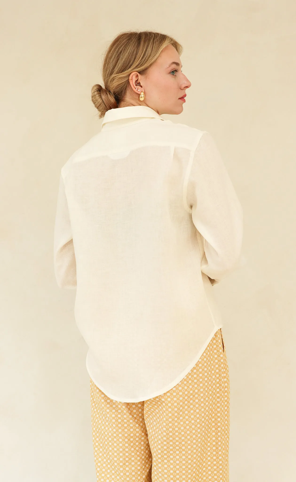 The Friend - Proper Fit - Cream 100% Linen