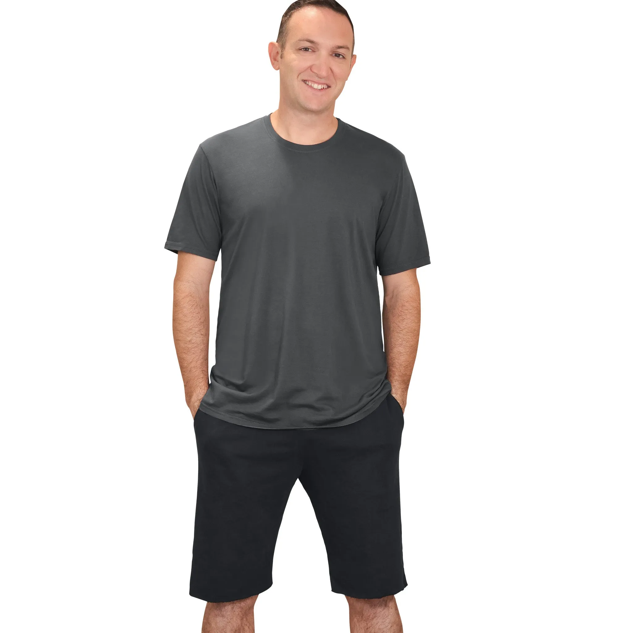 The Softest Mens Cotton Fleece Short | Black
